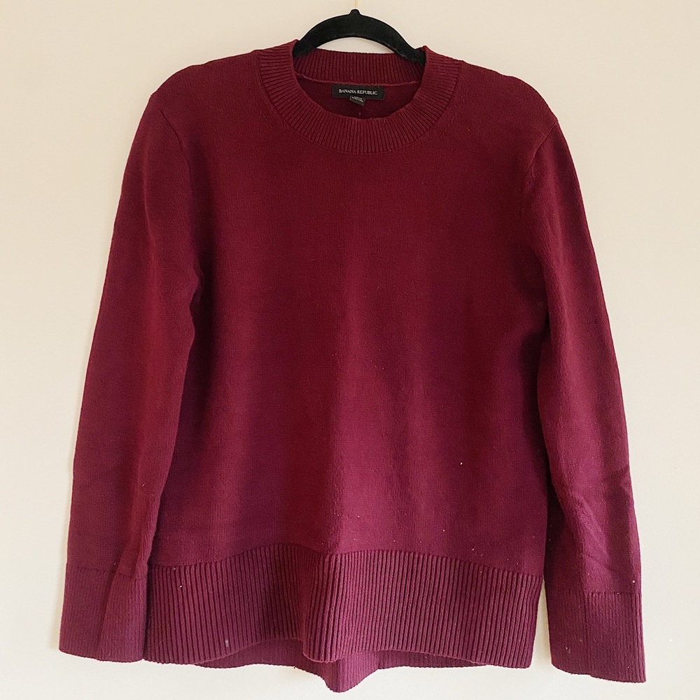 Banana Republic Red Maroon‎ Cotton Sweater